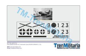 Calcas para el Avión ARADO AR-66 "9-2", gris LEGION CONDOR. Escala 1:72. Marca Trenmilitaria. Ref: 000_8870