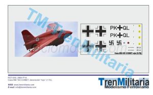 Caza Messerschmitt ME-163 KOMET, rojo. Escala 1:72. Marca Trenmilitaria. Ref: 000_8864