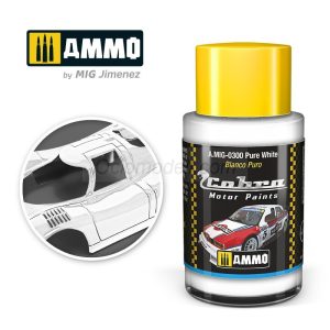 Cobra Motor Blanco Puro. Bote 30 ml. Marca Ammo by Mig Jimenez. Ref: AMIG0300, 0300