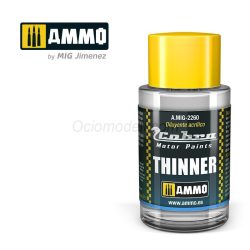 Cobra Motor Diluyente Acrílico. Bote 30 ml. Marca Ammo by Mig Jimenez. Ref: AMIG2260, 2260
