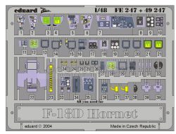 F-18D 1/48 fotograbado, KIT HASEGAWA. Escala: 1:48. Marca Eduard. Ref: FE247