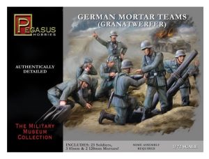 Los equipos de mortero Alemán. Escala 1:72. Marca Pegasus. Ref: PG7204