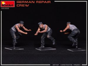 GERMAN REPAIR CREW. Escala 1:35. Marca Miniart. Ref: 35358, una tripulación de reparación alemana ofrece la oportunidad de recrear escenas realistas en contextos históricos específicos