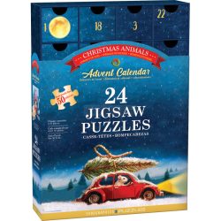 Christmas Animals - Advent Calendar, 24 puzzles. Marca Eurographics. Ref: 8924-5734, ncluye 24 puzzles individuales, cada uno con 50 piezas, lo que suma un total de 1200 piezas