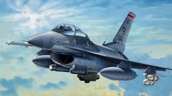 F - 16 C/D NIGHT FALCON. Escala 1:72. Marca Italeri. Ref: 0188, es uno de los aviones de combate más exitosos y versátiles de la historia de la aviación militar.