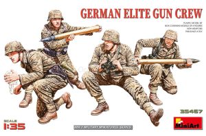 GERMAN ELITE GUN CREW. Escala 1:35. Marca Miniart. Ref: 35467, Cada figura de la tripulación de artillería alemana viene equipada con uniformes auténticos de la época