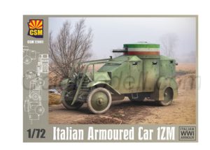 Italian Armoured Car 1ZM. Escala 1:72. Marca CSM. Ref: 72001, Su diseño compacto y su armamento lo convirtieron en una pieza clave para la movilidad y protección de las tropas italianas.