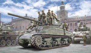 M4A1 SHERMAN with U.S. 10 infantry . Escala 1:35. Marca Italeri. Ref: 6568