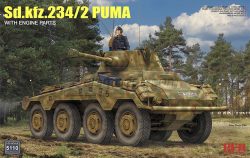 SD.KFZ.234/2 PUMA with Engine Parts. Escala 1:35. Marca RFM Model. Ref: 5110, fue un vehículo blindado de reconocimiento diseñado por Alemania durante la Segunda Guerra Mundial