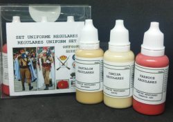 Set de 3 Acrilicos, Set Uniforme Regulares. Bote 17 ml. Marca BMR MODELS. Ref: SETFREGULARES., El set incluye 3 botes de acrílicos de 17 ml cada uno, lo que proporciona una cantidad adecuada de pintura para diferentes proyectos de modelismo