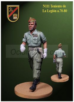 TENIENTE DE LA LEGION AÑOS 70-80, 54mm. Marca Nimix. Ref: N111, representación en miniatura de un oficial característico de aquella época