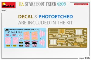 U.S. STAKE BODY TRUCK G506. Escala 1:35. Marca Miniart. Ref: 38067