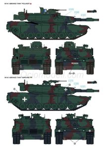 M1A1 ABRAMS Ucrania/Polonia 2en1 Edición Limitada. Escala 1:35. Marca RFM Model. Ref: 5106, de origen estadounidense, y en esta edición limitada de RFM Model se presenta una versión especial dedicada a Ucrania