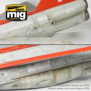 PANEL LINE WASH, PLW Gris Verdoso Oscuro. Bote de 35 ml. Marca Ammo of Mig Jimenez. Ref: AMIG1608, Este proceso permitirá obtener efectos sutiles y realistas en tu maqueta, aportando un nivel adicional de detalle y profundidad