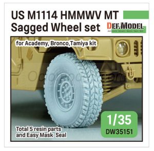 US M1025/M1114 HMMWV MT Sagged Wheel. Escala: 1:35. Marca Defmodel. Ref: DW35151