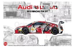 Audi R8 LMS GT3 2015 Macau FIA GT. Escala 1:24. Marca NUNU model. Ref: 24028.