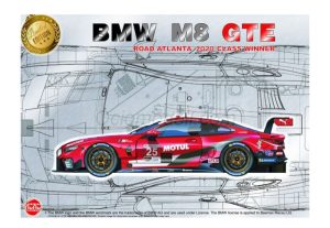 BMW M8 GTE BMW Motorsport Road Atlanta 2020. Escala 1:24. Marca NUNU model. Ref: 24043