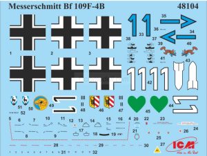 Messerschmitt Bf 109F-4/B. Escala 1:48. Marca ICM. Ref: 48104