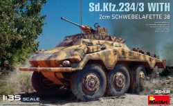 Sd.Kfz.234/3 WITH 2cm SCHWEBELAFETTE 38. Escala 1:35. Marca Miniart. Ref: 35431, destacó por su versatilidad, incluyendo variantes equipadas con diferentes armamentos y funciones