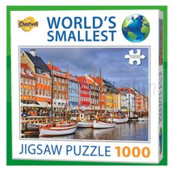 World’s Smallest: Copenhagen, 1000 pz. Marca Cheatwell. Ref: 13176, Con 1000 piezas dispuestas en horizontal, «World’s Smallest: Copenhagen» ofrece un desafío visual único