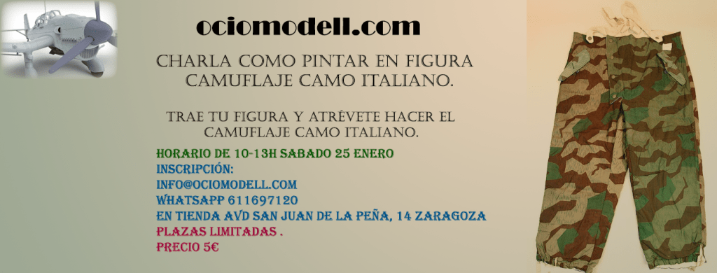 CHARLA PARA PINTAR EN FIGURA CAMUFLAJE CAMO ITALIANO.
