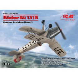 Bücker Bu-131B German Training Aircraft. Escala 1:32. Marca ICM. Ref: 32031, fue apodado «Jungmann» (joven) y se ganó el reconocimiento por su robustez y facilidad de vuelo.