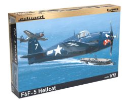 HELLCAT F6F-5. Edición Profipack. Escala 1:72. Marca Eduard. Ref: 7077, avión de caza embarcado desarrollado por Grumman Aircraft Engineering Corporation durante la Segunda Guerra Mundial