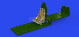 P-51B/ C seat Type 1 PRINT + cinturón. Escala: 1:48. Marca Eduard. Ref: 6481002