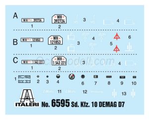 Sd. Kfz. 10 Demag D7 with 7,5 cm leIG 18 and 9 crew. Escala 1:35. Marca Italeri. Ref: 6595