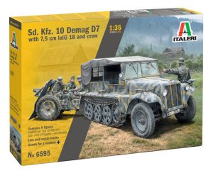 Sd. Kfz. 10 Demag D7 with 7,5 cm leIG 18 and 9 crew. Escala 1:35. Marca Italeri. Ref: 6595