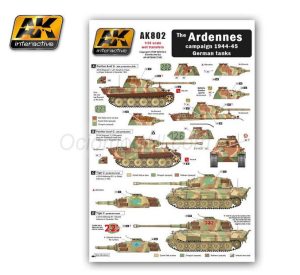Calcas The ARDENNES campaign 1944-45 German tanks. Escala 1:35. Marca AK Interactive. Ref: AK802