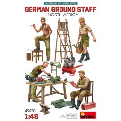 GERMAN GROUND STAFF w/ACCESSORIES. NORTH AFRICA. Escala 1:48. Marca Miniart. Ref: 49020