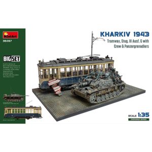 Kharkiv 1943: Tram & Stug. III Ausf. G w/Crew. BIG SET. Escala 1:35. Marca Miniart. Ref: 36067