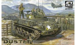 M42A1 "Duster" antiaéreo autopropulsado, (Late type) 1968, Guerra de Vietnam. Escala 1:35. Marca AFV Club. Ref: AF35042