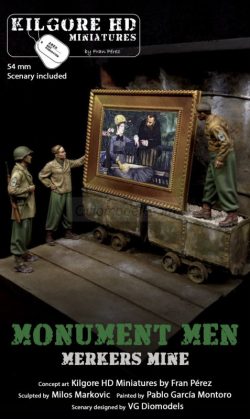 Monument men. Merkers mine. 1945, 54mm, escena incluida. Marca Kilgore HD Miniature. Ref: Monument