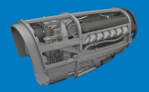 Motor P-51D IMPRESIÓN. Escala 1:72. Marca Eduard. Ref: 672389