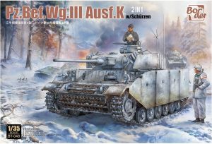 Pz.Bef.Wg.III Ausf.K con Schurzen (Faldón) (2 en 1) . Escala 1:35. Marca Border model. Ref: BT048