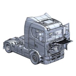 Scania S770 4x2 Roof Normal "Grey Cab". Escala 1:24. Marca Italeri. Ref: 3971.