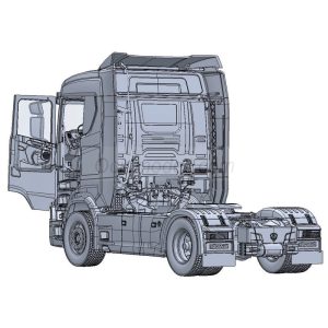 Scania S770 4x2 Roof Normal "Grey Cab". Escala 1:24. Marca Italeri. Ref: 3971.
