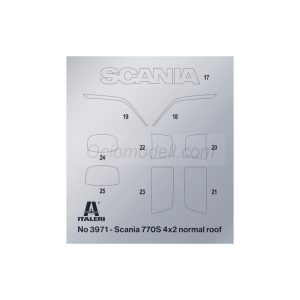 Scania S770 4x2 Roof Normal "Grey Cab". Escala 1:24. Marca Italeri. Ref: 3971.
