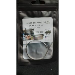 Sirga de Arrastre, Díametro 1mm, Largo 25cm. Marca BMR MODELS. Ref:CA125