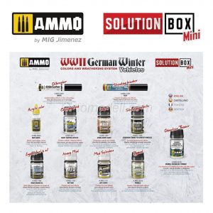 SOLUTION BOX MINI 17 - Vehículos Alemanes Invernales de la WWII. Marca Ammo of Mig Jimenez. Ref: AMIG7901