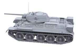 T-34E (First Type of Spaced Armour) T-34/76 (112 factory). Escala 1:35. Marca Border model. Ref: BT009