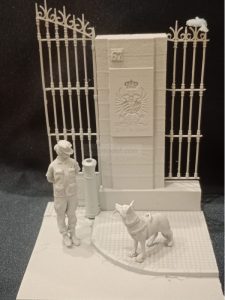 Viñeta La puerta de los Valientes. 1/35. Marca Largarto Miniatures. Ref: PuertaVal