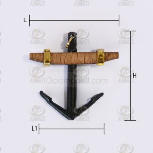 Ancla Española, 30mm. 1 ud. Marca Amati. Ref: 4015/30, 401530