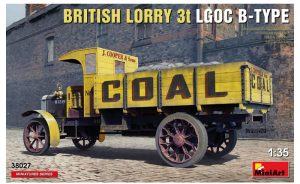 BRITISH LORRY 3T LGOC B-TYPE. Escala 1:35. Marca Miniart. Ref: 38027