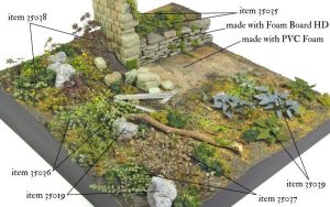 Fotograbados de Conjunto de plantas y malezas 1. Escala 1:35. Marca Matho. Ref: 35046