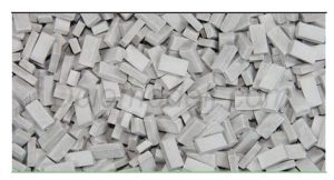 Ladrillos Gris oscuro. ALEMANIA ENTRE 1850 Y 1950. 500 unidades. Escala 1:32 y 1:35. Marca Juweela. Ref: 23013