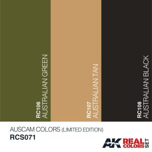 RC modern, AUSCAM colors set (LIMITED EDITION). 3 colores de 10 ml. Marca AK Interactive. Ref: RCS071