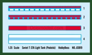 Soviet T-37A Light Tank (Podolsk). Escala 1:35. Marca Hobby Boss. Ref: 83819